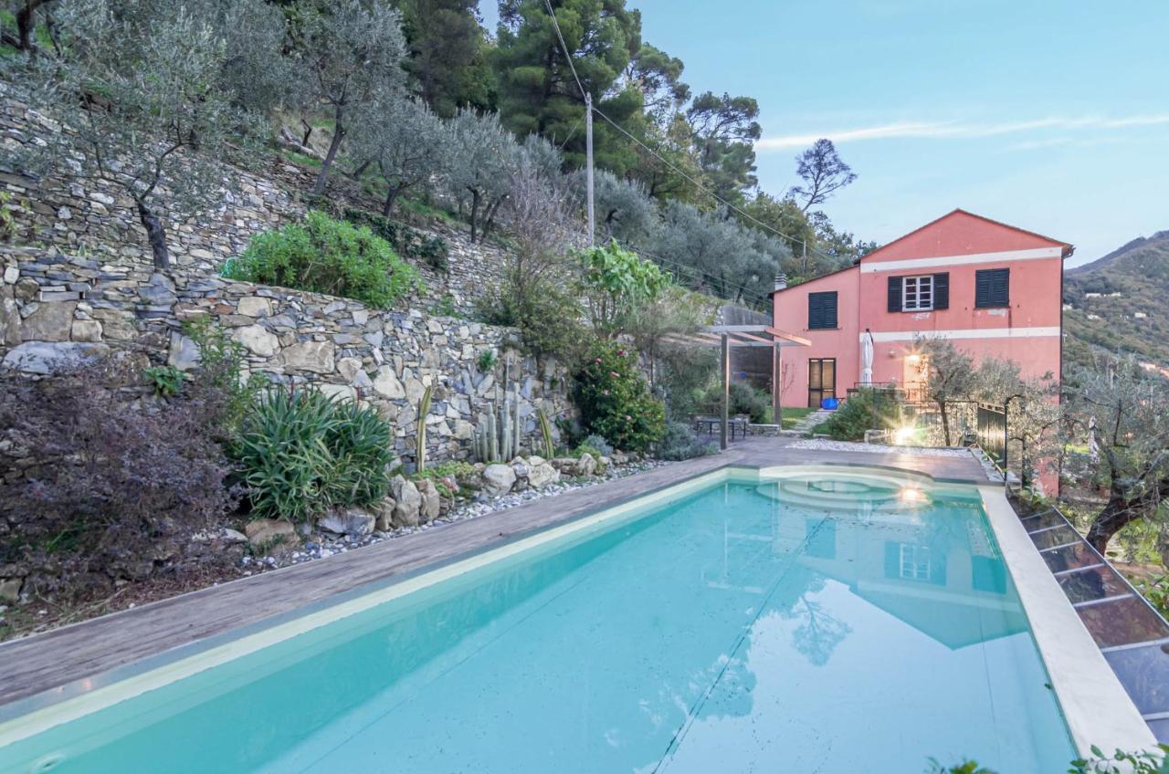 Recco Apartment With View And Pool Екстериор снимка